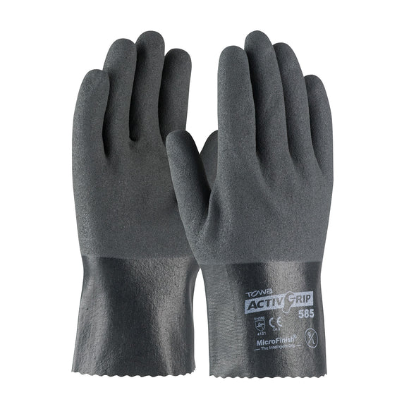 ACTIVGRIP™ NITRILE COATED GLOVE WITH COTTON LINER AND MICROFINISH GRIP - 10
