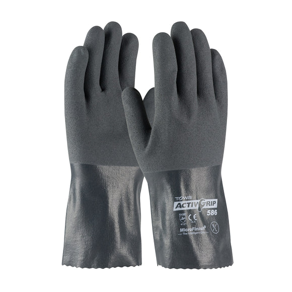 ACTIVGRIP™ NITRILE COATED GLOVE WITH COTTON LINER AND MICROFINISH GRIP - 12