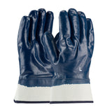 ARMORTUFF® NITRILE DIPPED GLOVE WITH JERSEY LINER, SMOOTH FINISH FULL HAND - PLASTICIZED SAFETY CUFF