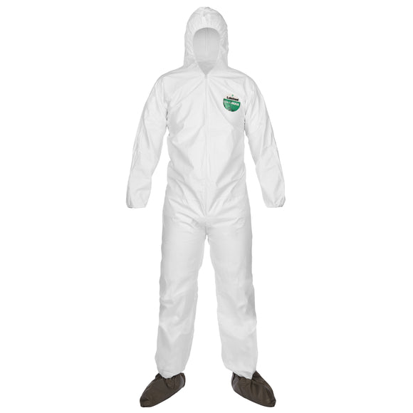 MICROMAX SERGED SEAM COVERALL WITH HOOD & BOOT, ELASTIC WRISTS (CASE 25)