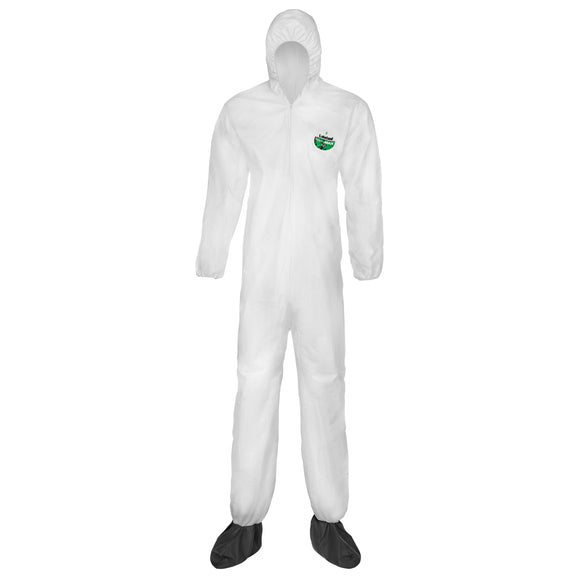 MICROMAX NS SERGED SEAM COVERALL WITH HOOD & BOOT, ELASTIC WRISTS (CASE 25)