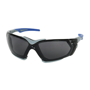 FORTIFY™ RIMLESS SAFETY GLASSES GRAY FRAME, GRAY LENS, FOAM PADDING, ANTI-SCRATCH /ANTI-FOG COATING