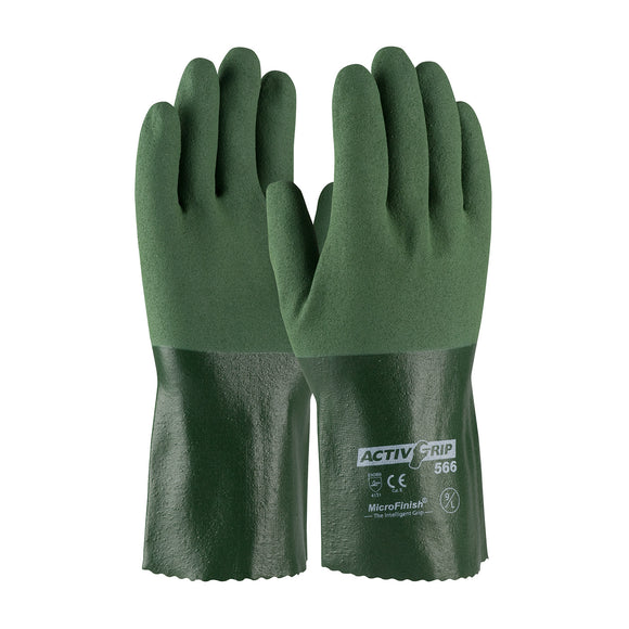 ACTIVGRIP™ NITRILE COATED GLOVE WITH COTTON LINER AND MICROFINISH GRIP - 12
