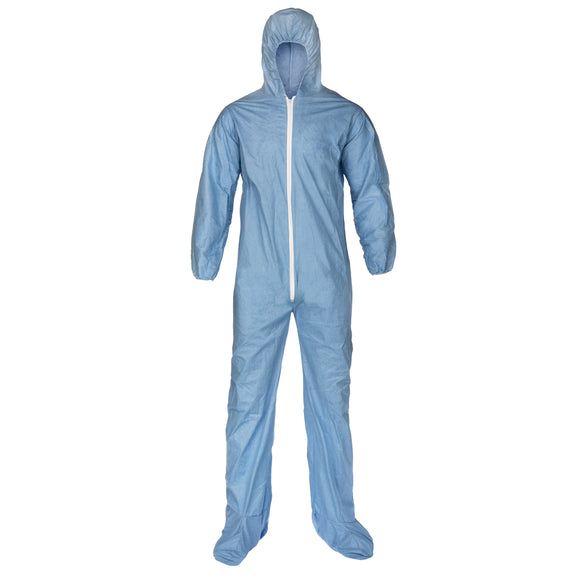 PYROLON PLUS 2 SERGED SEAM COVERALL WITH HOOD,ELASTIC WRISTS (CASE 25)