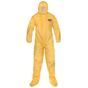 CHEMMAX 1 TAPED SEAM  COVERALL WITH HOOD & BOOT, ELASTIC WRISTS (CASE 6)