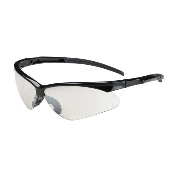 ADVERSARY™ SEMI-RIMLESS SAFETY GLASSES WITH BLACK FRAME, I/O LENS AND ANTI-SCRATCH COATING