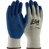 G-TEK® SEAMLESS KNIT POLYESTER/COTTON GLOVE WITH LATEX COATED CRINKLE GRIP ON PALM & FINGERS