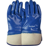 ARMORTUFF® NITRILE DIPPED GLOVE WITH JERSEY LINER, SMOOTH FINISH FULL HAND - PLASTICIZED SAFETY CUFF