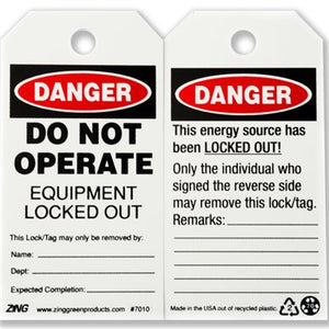 ABUS LOCKOUT TAG - "DO NOT OPERATE"