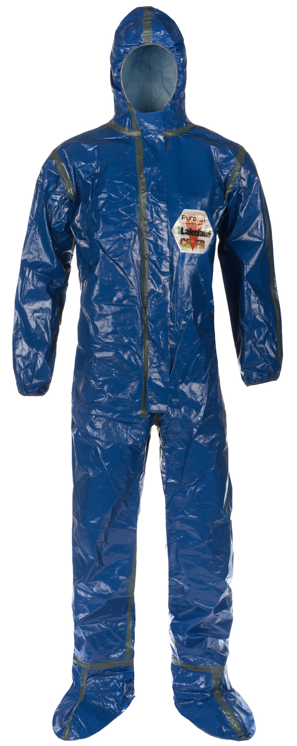 PYROLON CBFR HEAT SEALED COVERALL WITH HOOD & BOOT, ELASTIC WRISTS & ANKLES (CASE 6)