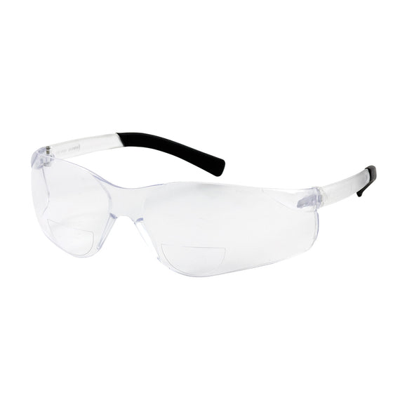 ZENON Z13R™ RIMLESS SAFETY READERS WITH CLEAR TEMPLE, CLEAR LENS/ANTI-SCRATCH +2.00 DIOPTER