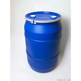 55 GALLON BLUE POLY DRUM OPEN TOP BOLT RING