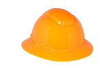 3M™ FULL BRIM HARD HAT H-807R, HI-VIS ORANGE 4-POINT RATCHET SUSPENSION