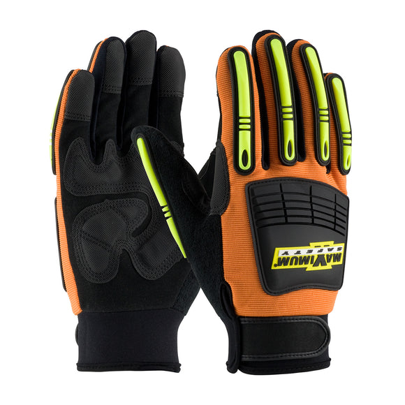 MAXIMUM SAFETY MOG™ SYNTHETIC LEATHER PALM WITH FABRIC BACK - TPR IMPACT PROTECTION